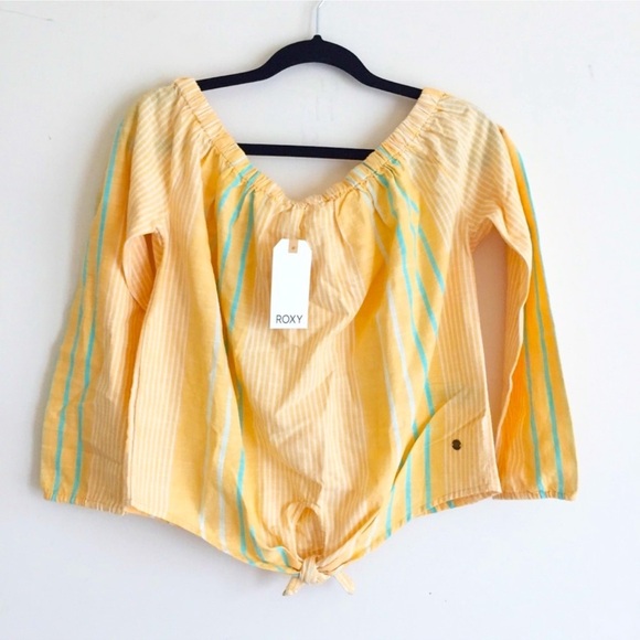 New Roxy Crossing Stripes Top - Picture 2 of 4